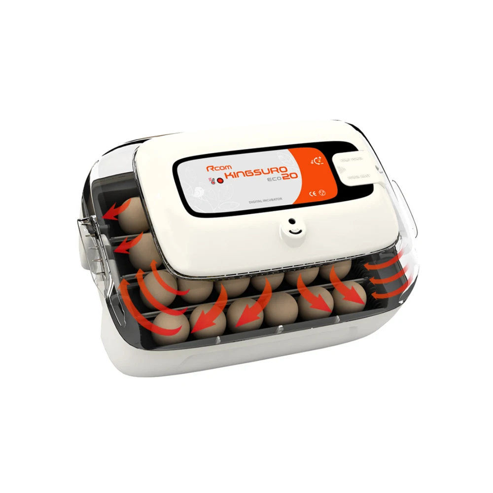 Included a Tray and Divider Chicken Eggs Incubator with Automatic Pumping System Chicken Eggs Incubator Rcom KINGSURO MAX 20
