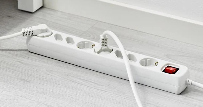 Extension Socket 5 Way With Grounding Eu Standard With Button With 10 ...