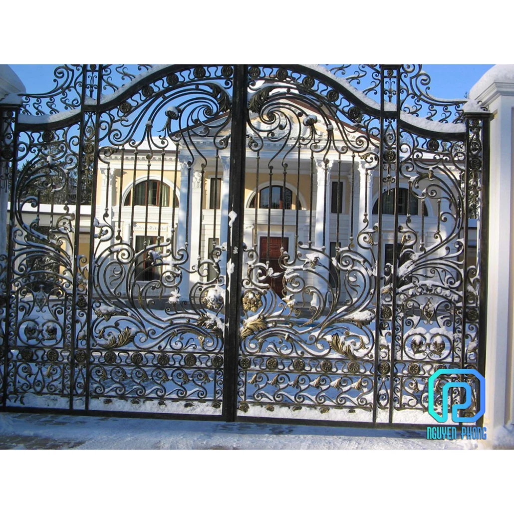 High Quality Gold Supplier Wrought Iron Rod Main Gate Designs ...