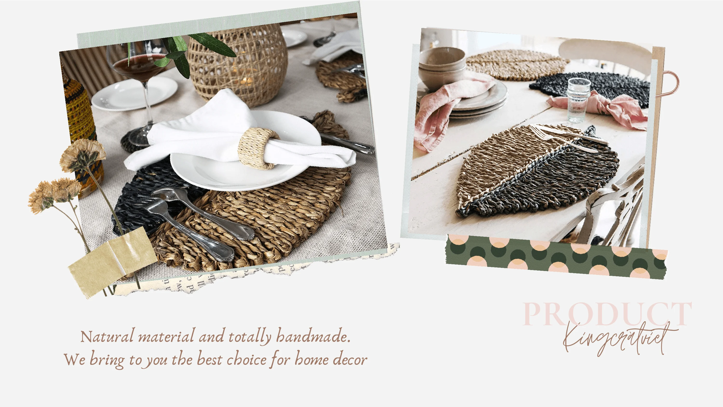 Two Color Seagrass Placemats/coaster Ecofriendly Decoration Handicraft