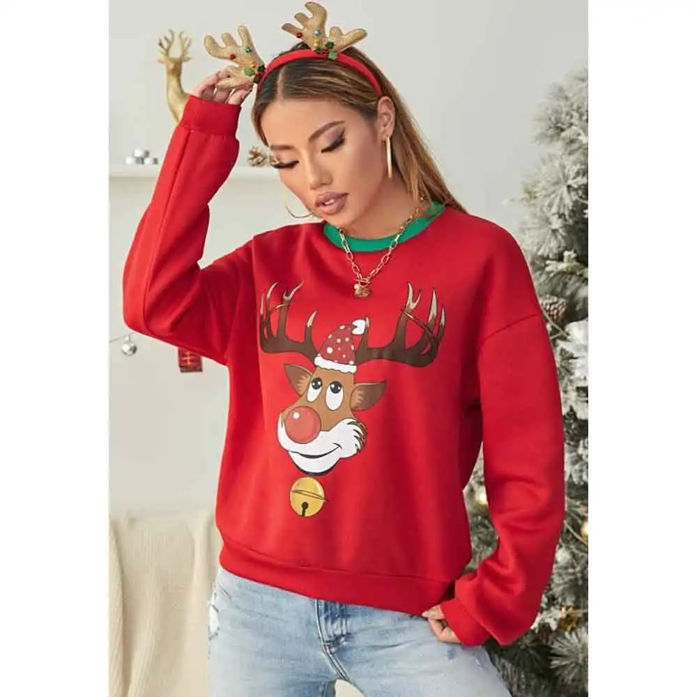 Con estampado navideño sudadera | JACK \u0026 JONES