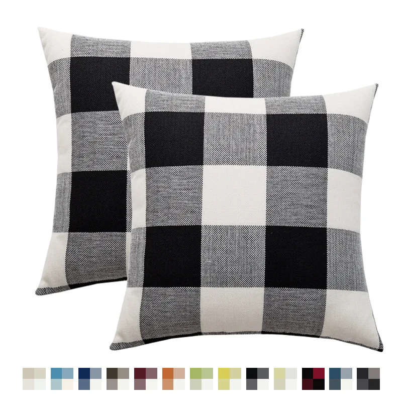 buffalo check throw pillows