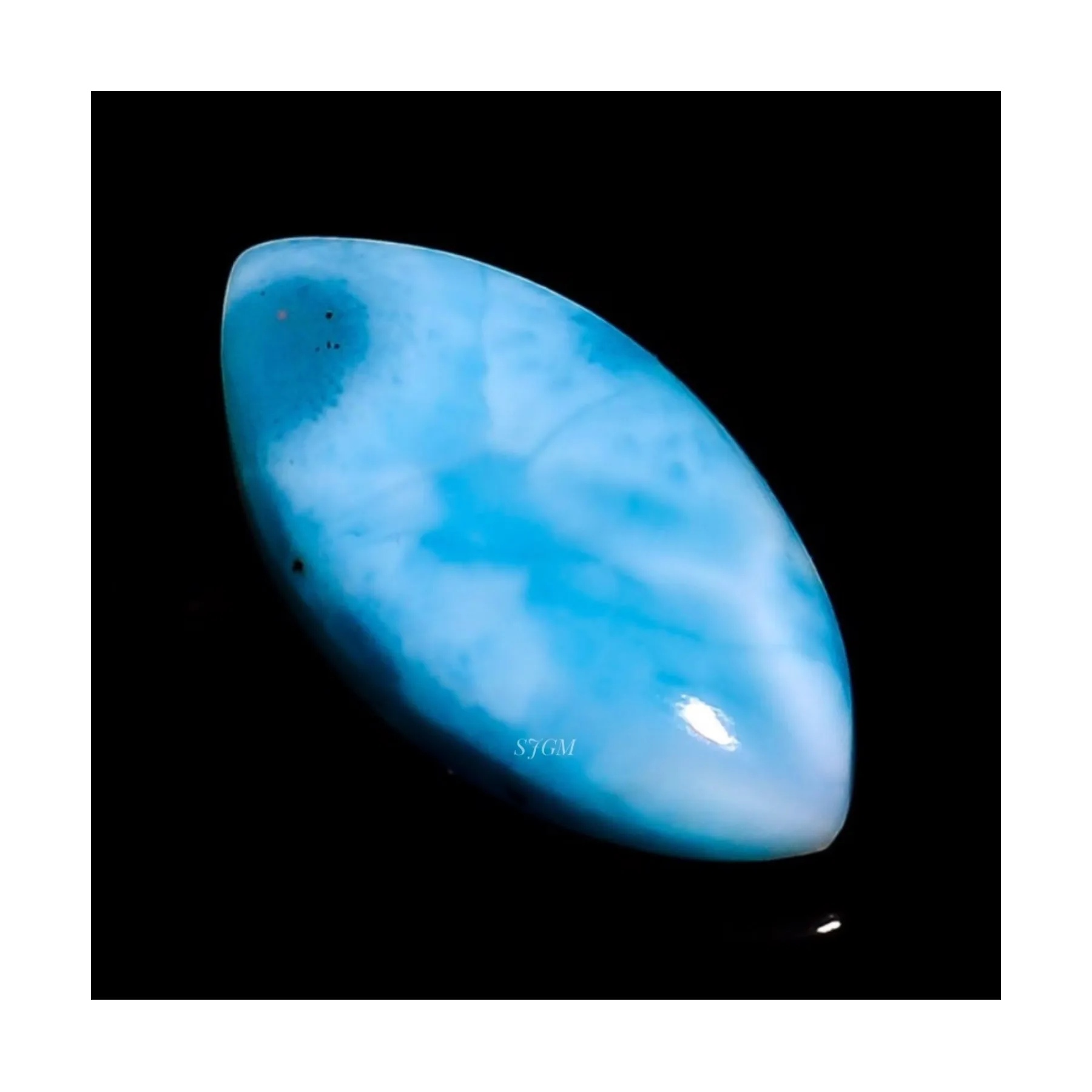 CARIBBEAN LARIMAR Cabochon Natural Sky Blue Larimar Gemstone Oval Pear Fancy Shape Handmade Loose Gemstones For Jewelry Making