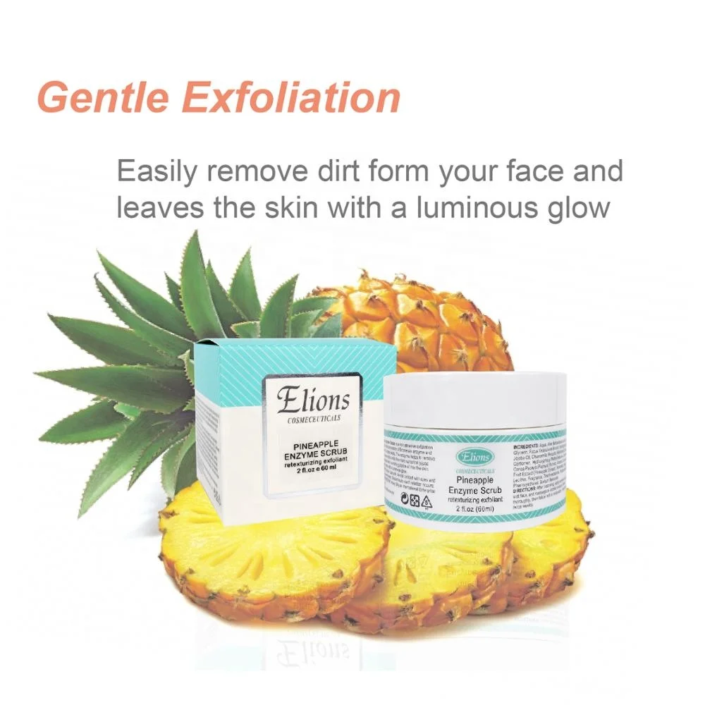 Pineapple Enzyme Scrub Smooth Face Exfoliating Peeling Gel Cream Whitening Moisturizing Anti-Wrinkle Lightening for Adults