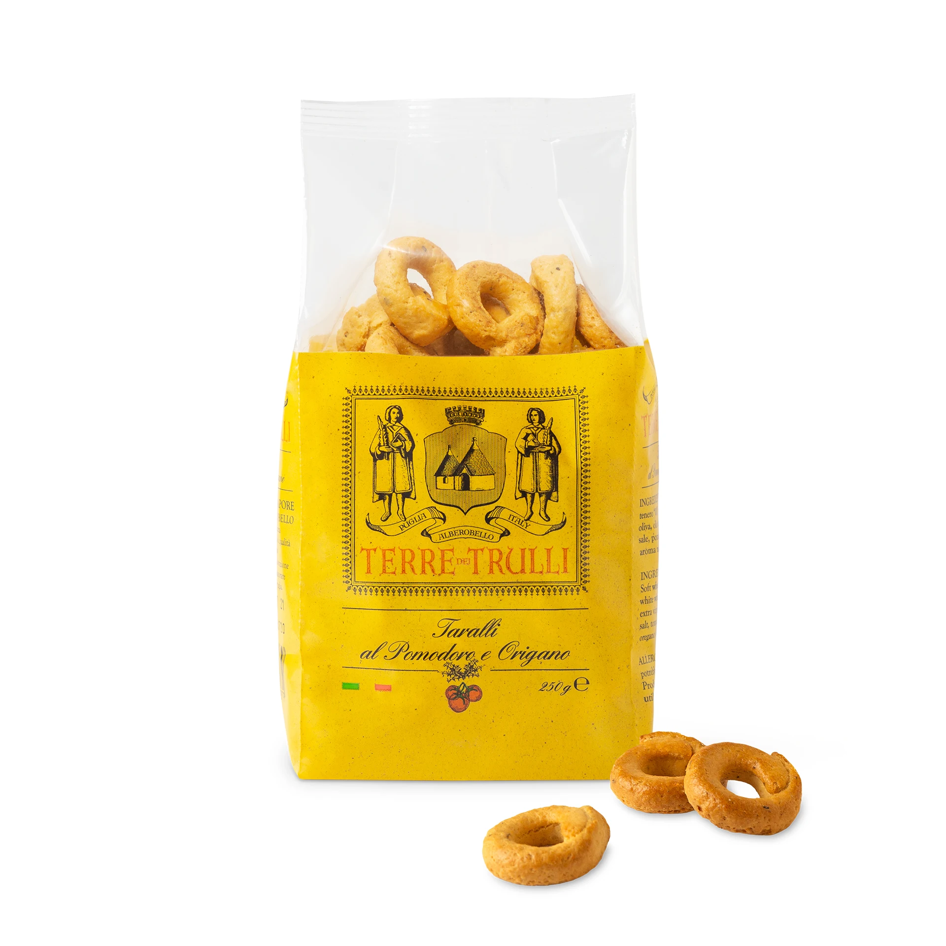 Premium Italian Quality Taralli Savory Snacks With Tomato And Oregano
