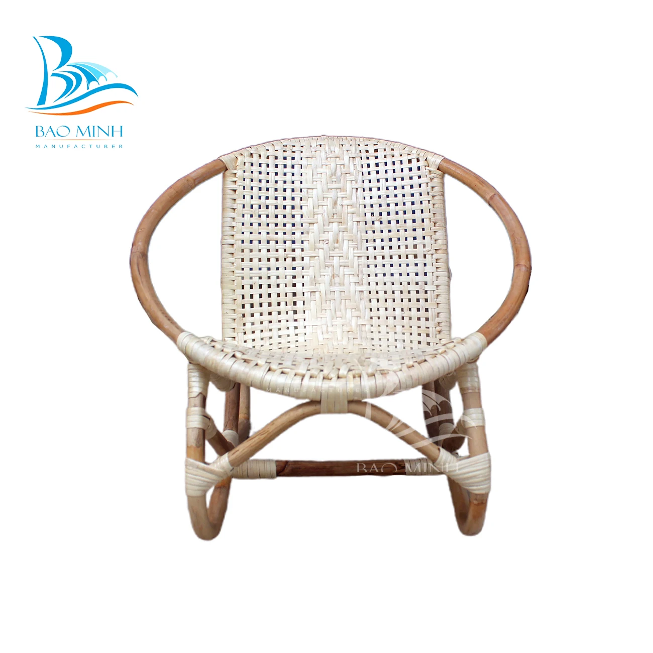 Traditional Style Rattan Rocking Chair Leisure Chair for Home Office Living Room and Hotel for Toys Babies and Dolls