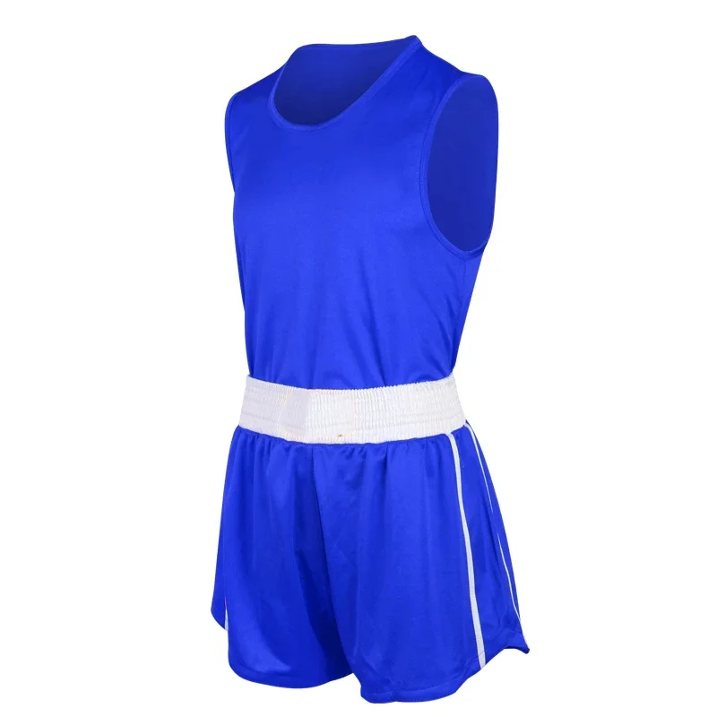 Adult & Kids Boxing Uniform Custom Martial Arts Wear Boxing Uniform Tank Top With Shorts In Red White Color Boxing Uniform