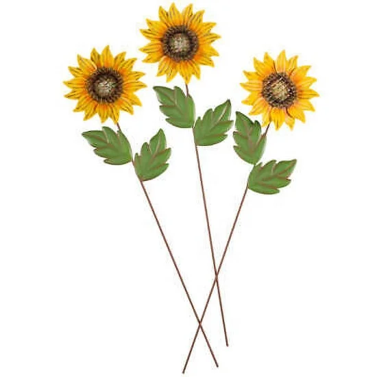 Set 3 Buah Hiasan Taman Bunga Matahari Indah Tiang Besi Buy Beautiful Sunflower Garden Decoration Iron Stake Set Of 3 Pieces Product On Alibaba Com