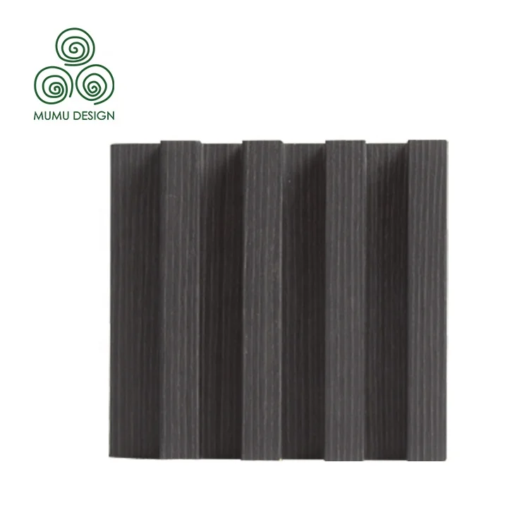 Fluted PVC Wooden Cover Round European Style High Quality Decorative Solid Wood Wall Panel