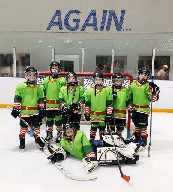 custom christmas hockey jersey sublimated / hockey league