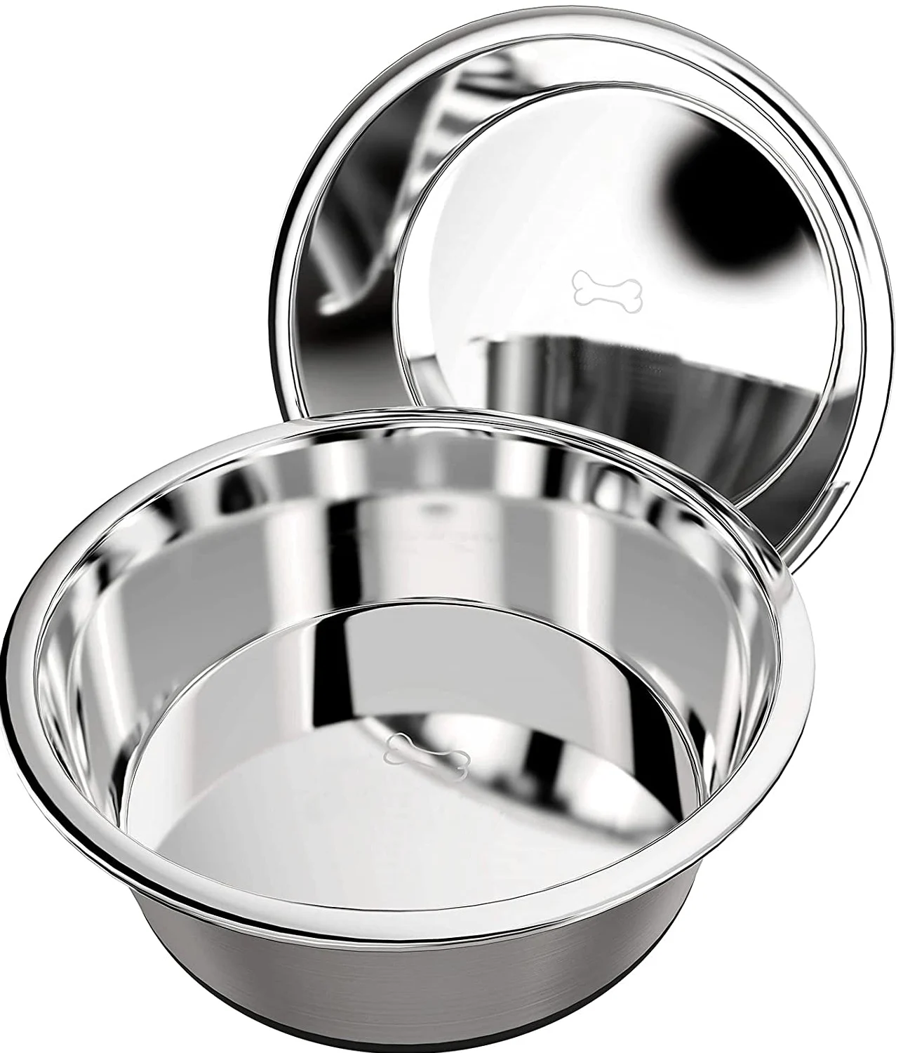 metal dog bowls with rubber bottom