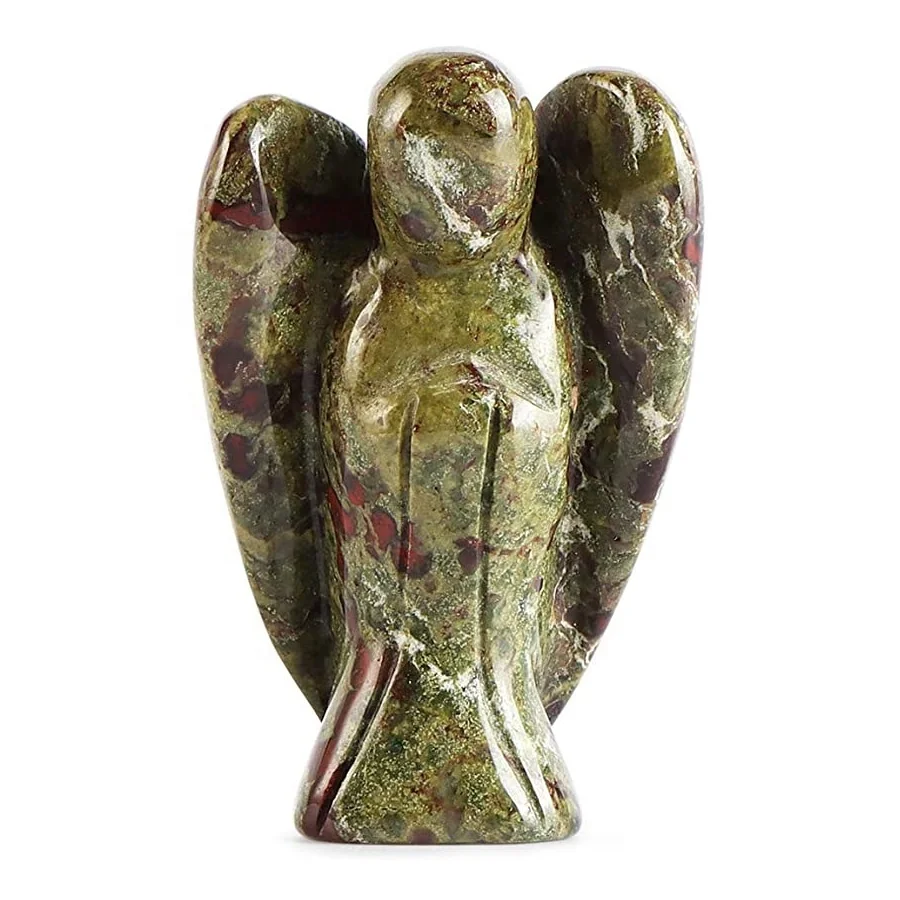 Details about   1.5" Guardian Angel Figurine Natural Dragon Blood Stone Healing Crystal Statue 