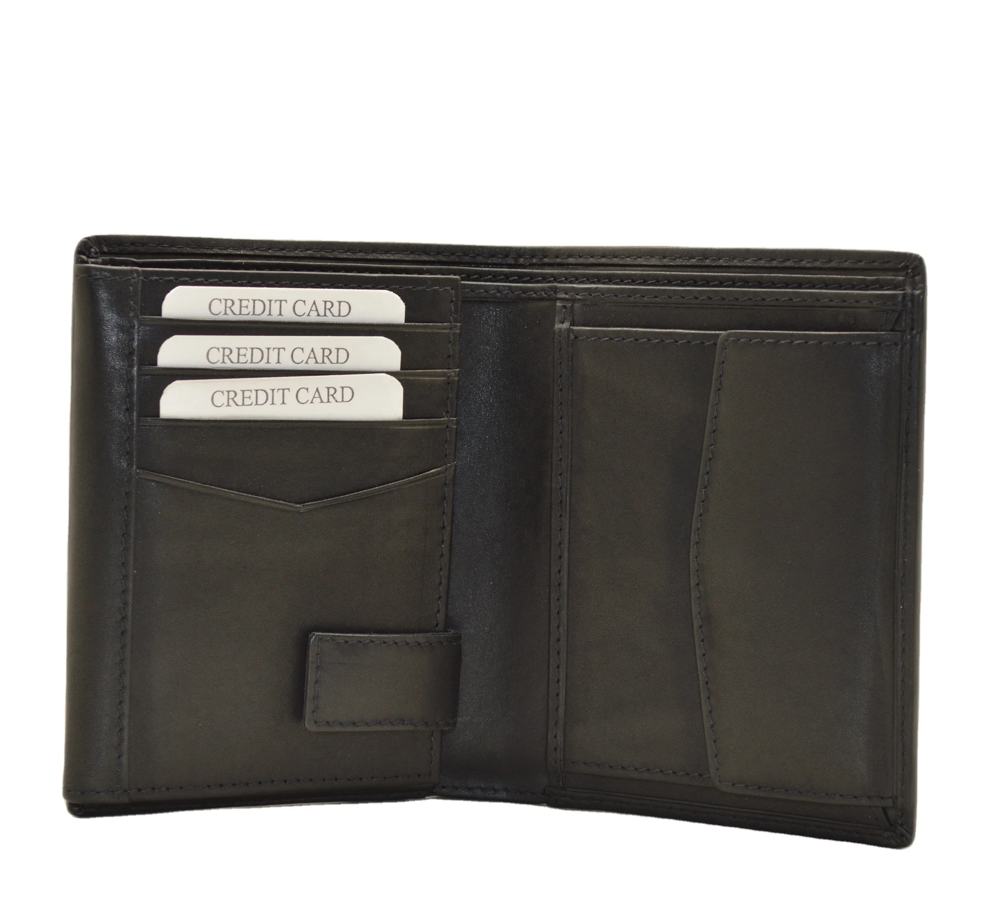 Premium Mens Wallets Bifold Flip Id Leather Wallet Vertical Card Slots