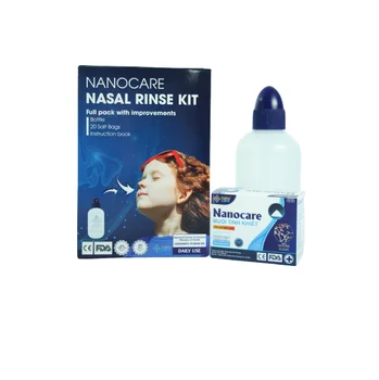 Nanocare Nasal Rinse Kit Sinus Wash Bottle With Salt Bag Nose Cleaner ...