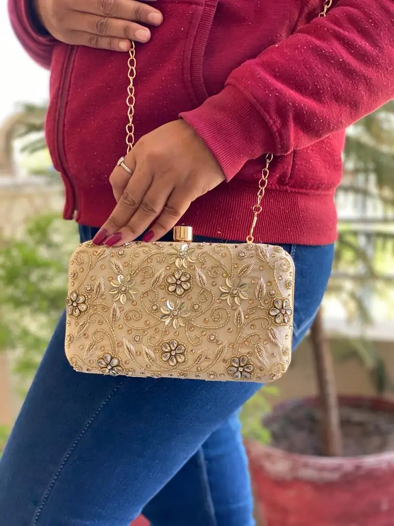 Indian Party Wear Combo Set Jutti With Clutch Evening Stylish Jutti Wedding  Wear Clutch Women