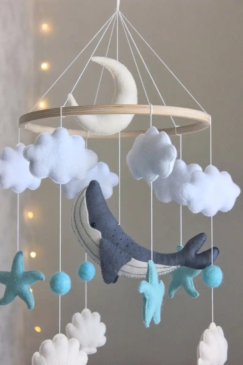 Crib Toys Nautical Crib Mobile Whale Baby Mobile -baby Mobile