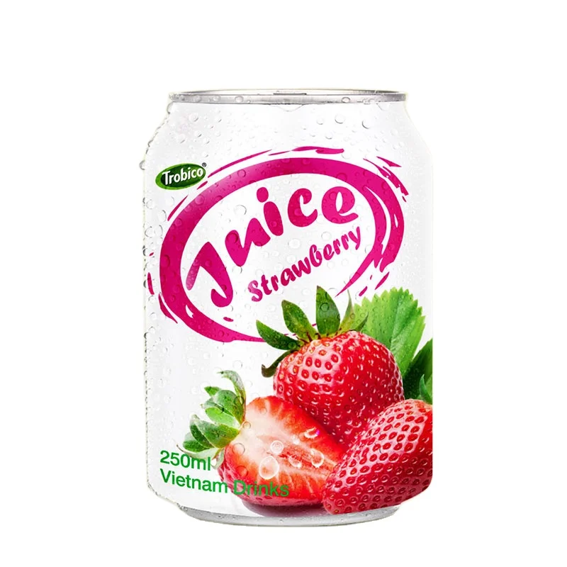 Vietnam Manufacturer with Trobico Brand or OEM Service in 250ml Short Can Fresh Orange Juice Drink
