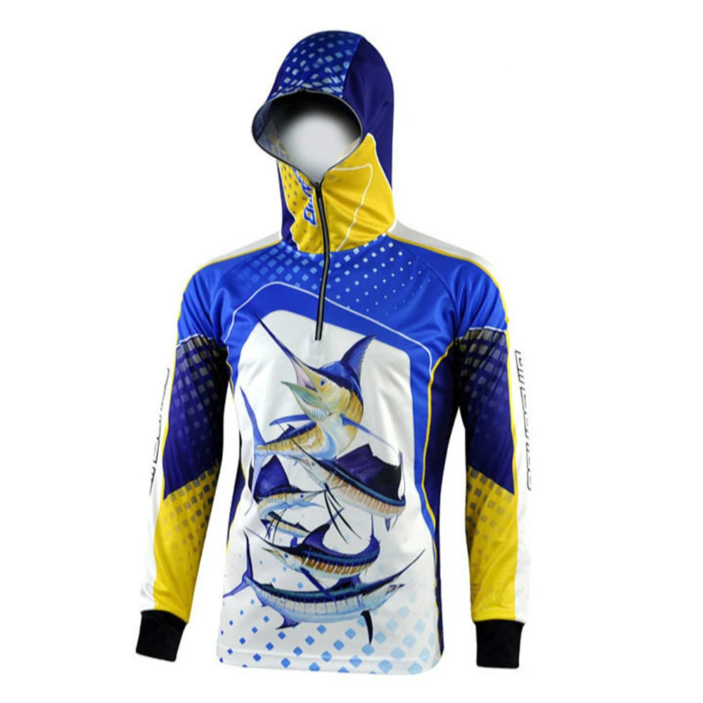 Source Top Quality Latest Design Quick Dry Customize Tournament Sublimation  Fishing Wear Half Zipper Hooded Fishing Jersey on m.