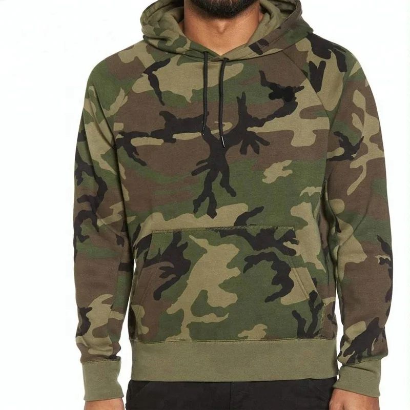 men camo graphic printed hoodies