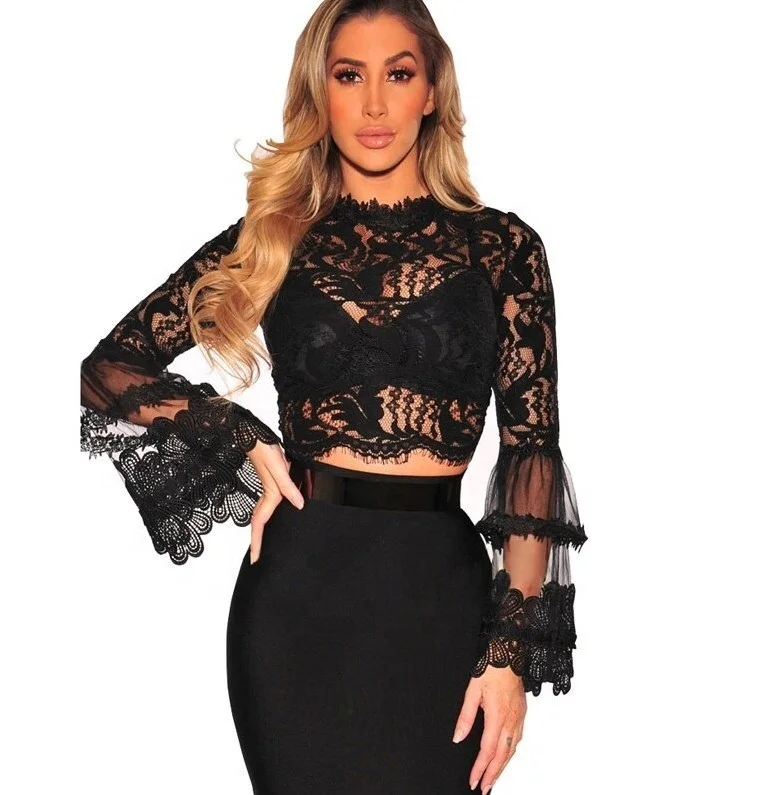 Kaus Atasan Crop Wanita,Baju Lengan 