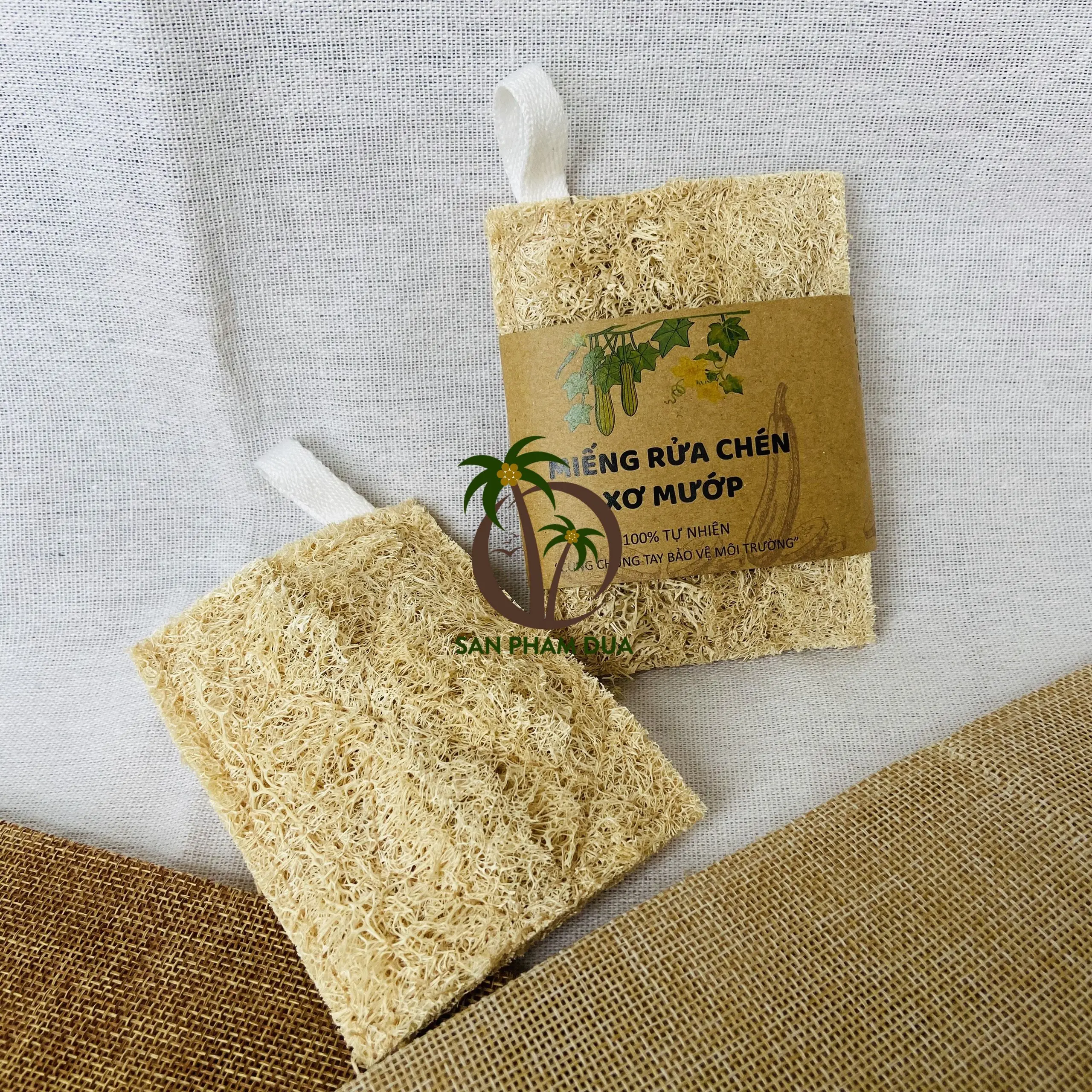 SUPPLIER HIGH QUALITY NATURAL LOOFAH KITCHEN SPONGE Biodegradable Kitchen Sponge, Eco Friendly Washing up Sponge, Kitchen LoofaH