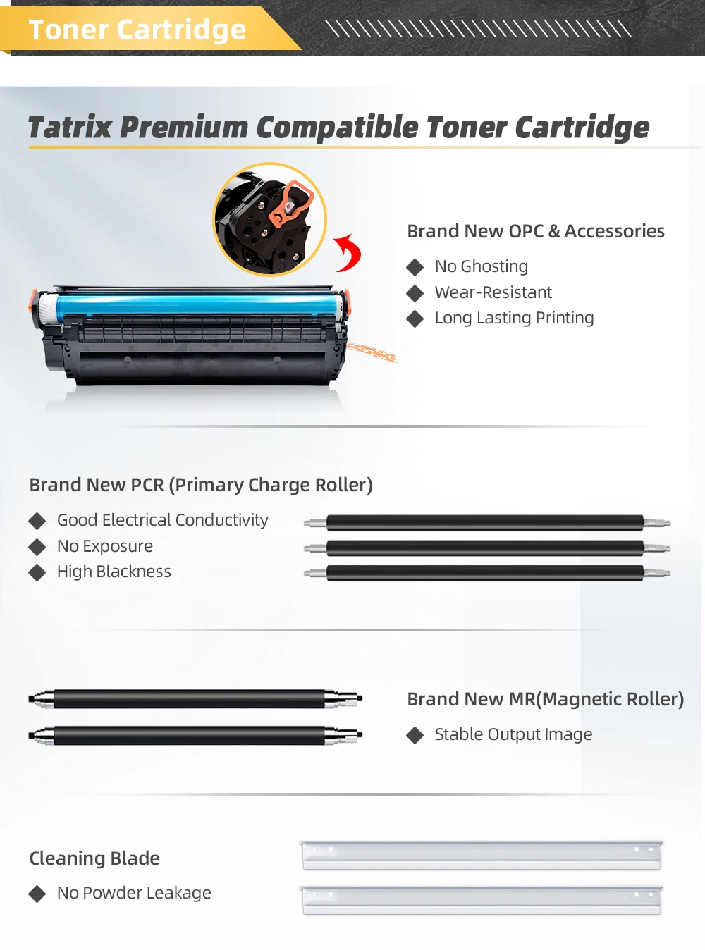 Tatrix 226A CF226A  CF226 26A Compatible Laser Black Toner Cartridge Cf226a for HP LaserJet Pro MFP M426dw Printer CF226A 226A