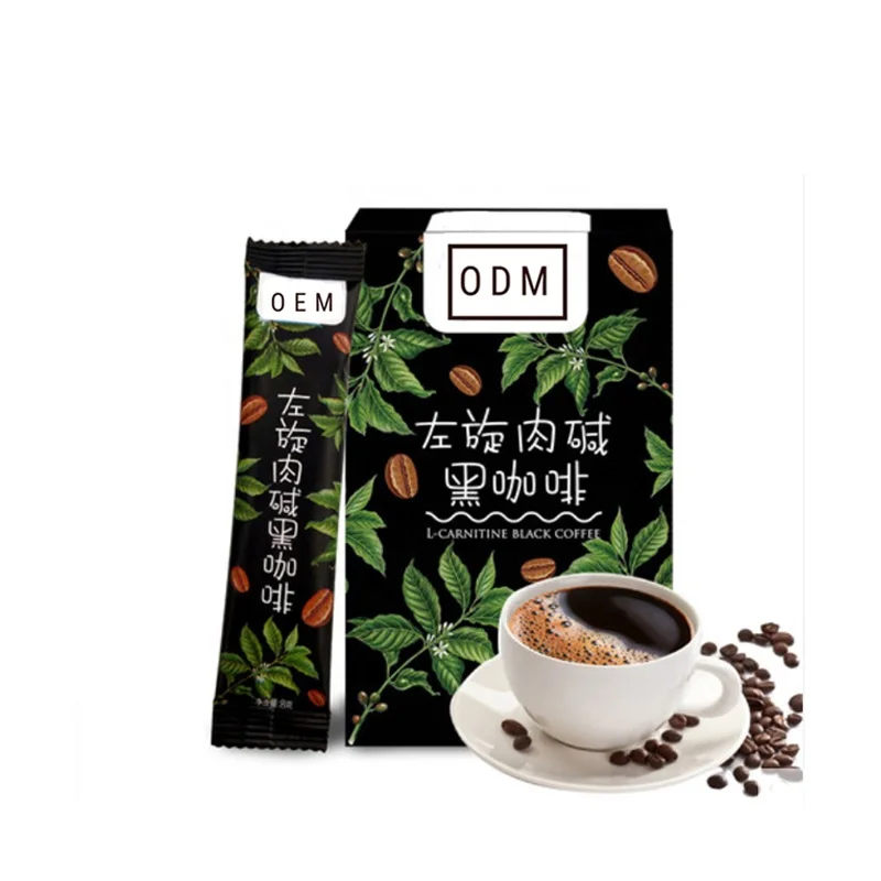 Manufacturing Unisex L-carnitine Instant Black Coffee All Kinds of Coffee Series GMP Factory