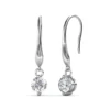 Brass 18k White Gold Plated Hook Earrings