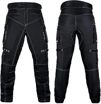 Motorbike Motorcycle Waterproof Cordura Textile Trouser Pants Armor Ce