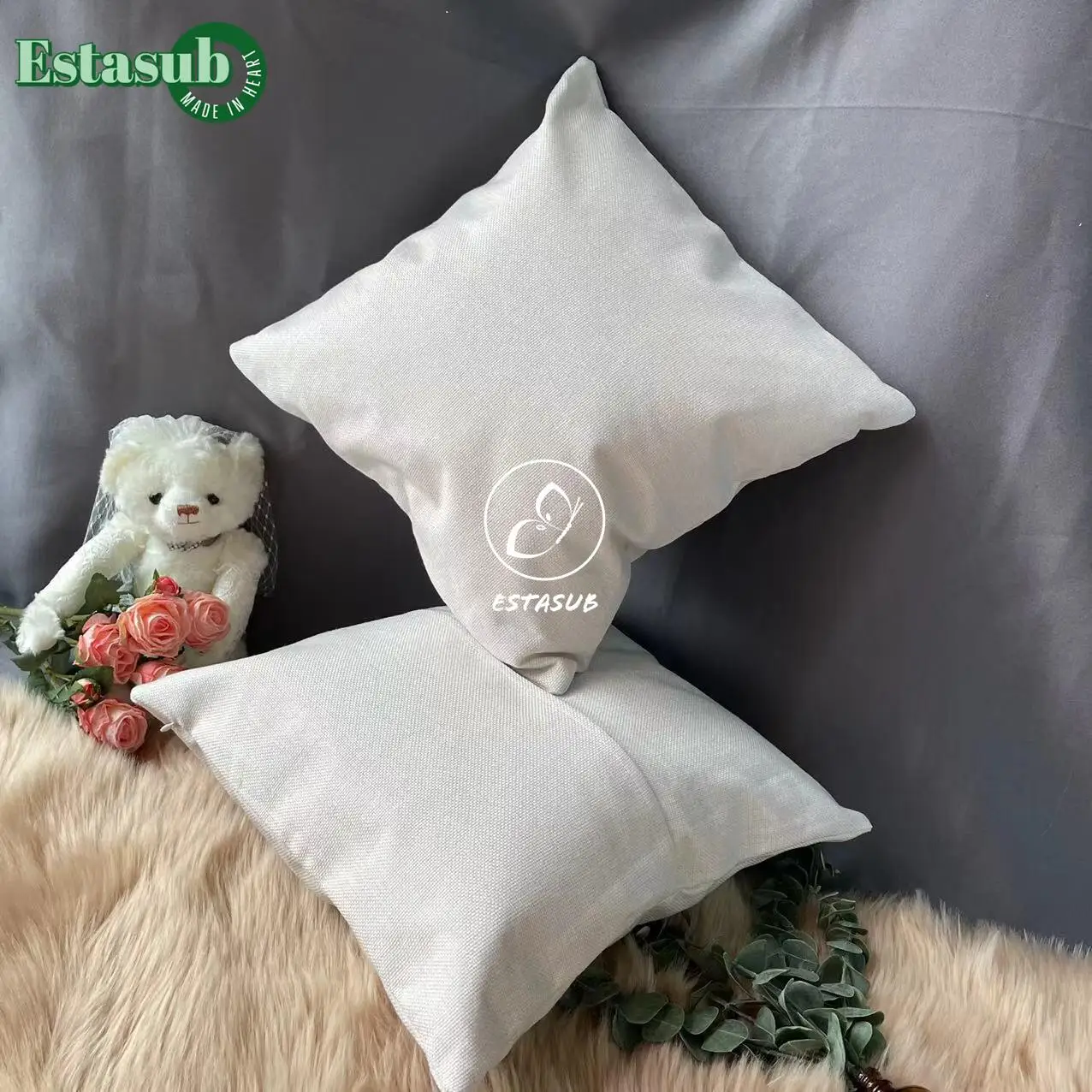 40*40cm Custom Cheap Printable Sublimation Pocket Linen Blank Pillow