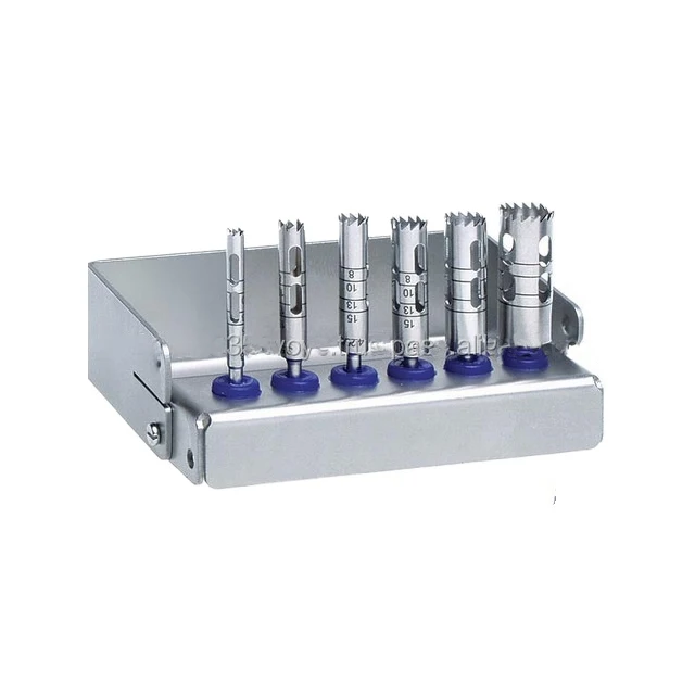 Set De 6 Fraises Longues Tréphines Pour Implant Dentaire - Neuf, Marque Générique, Pour Professionnels