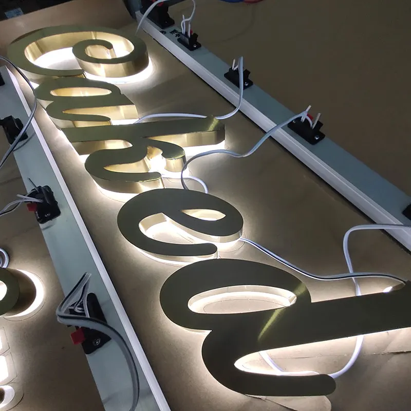 Outdoor Store Acrylic Letters Signage Machine Making 3D Lighted Alphabet Metal Letter Sign Backlit Led Letter Electronic Signs