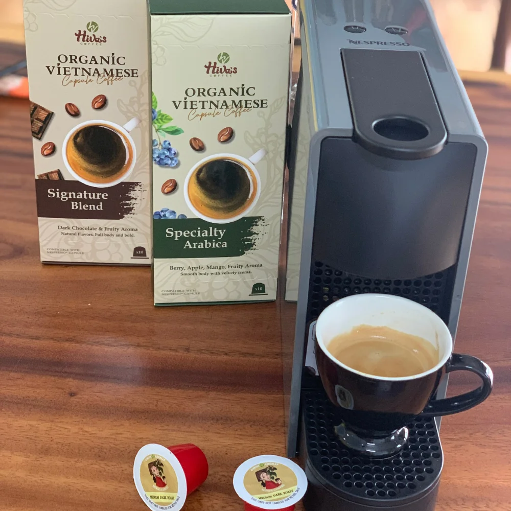 Top Selling Coffee Vietnamese Nespresso Capsule 100 Arabica 10x5.7g Oem Prominent Acidity