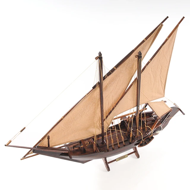 DHOW Model Ship MEDIUM L77cm Handicraft Products for Wooden Home Decor Home Antique Decor From OMH Craft Supplies