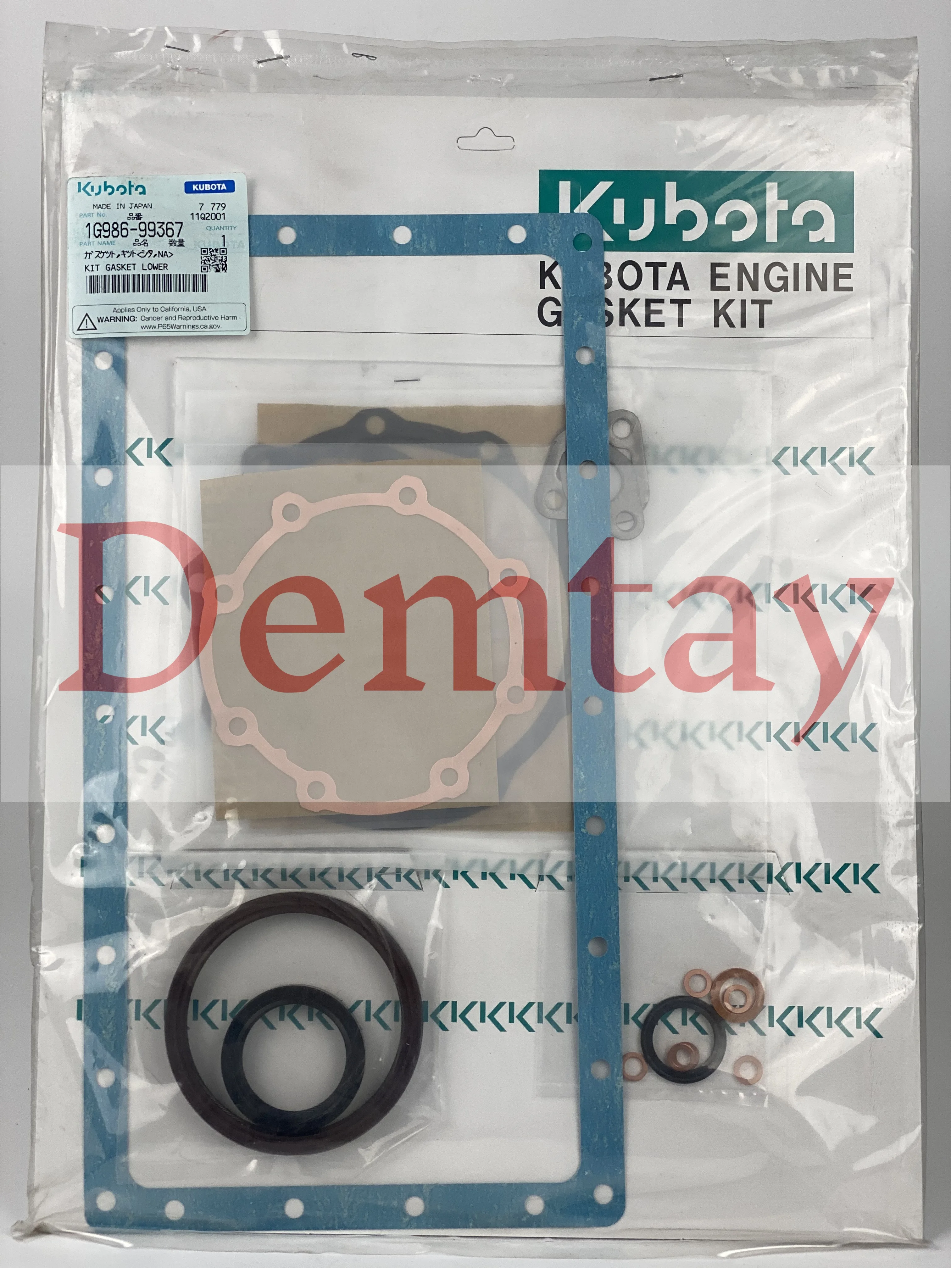 Genuine Kubota Spare Part Kubota V1505 Serie Engine 1g98699367 Kit