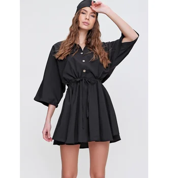 Best Price Modern Girls Dresses and Safari Weave Shirt Dress S-M-L-XL- XXL