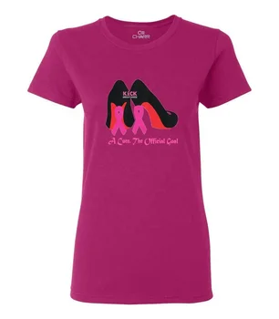 Wholesale Unisex Custom Breast Cancer Awareness Design Printing Women T-shirts in Apparel