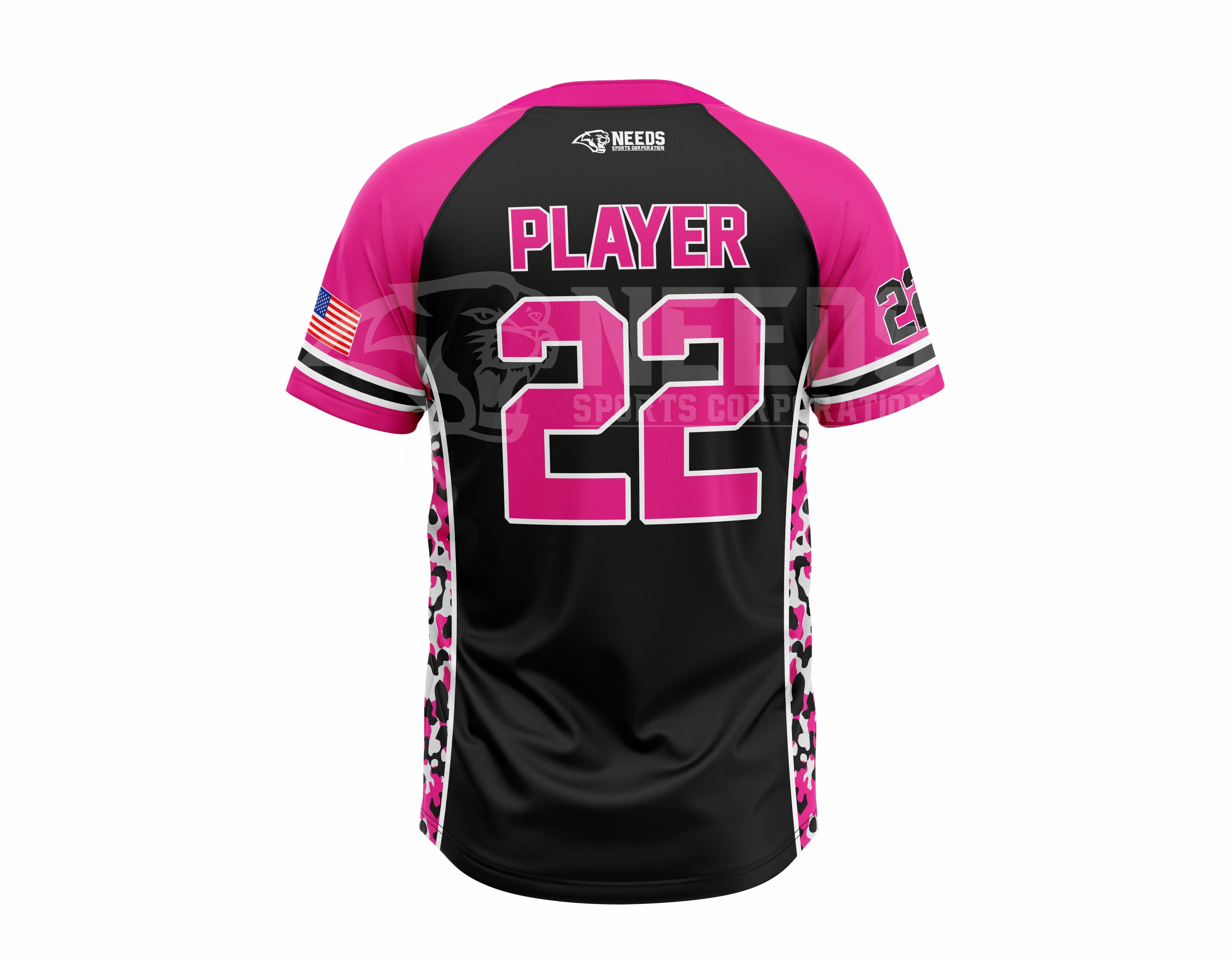Pink Haze-Customized Sublimated 2-Button Baseball Jersey-XTeamwear