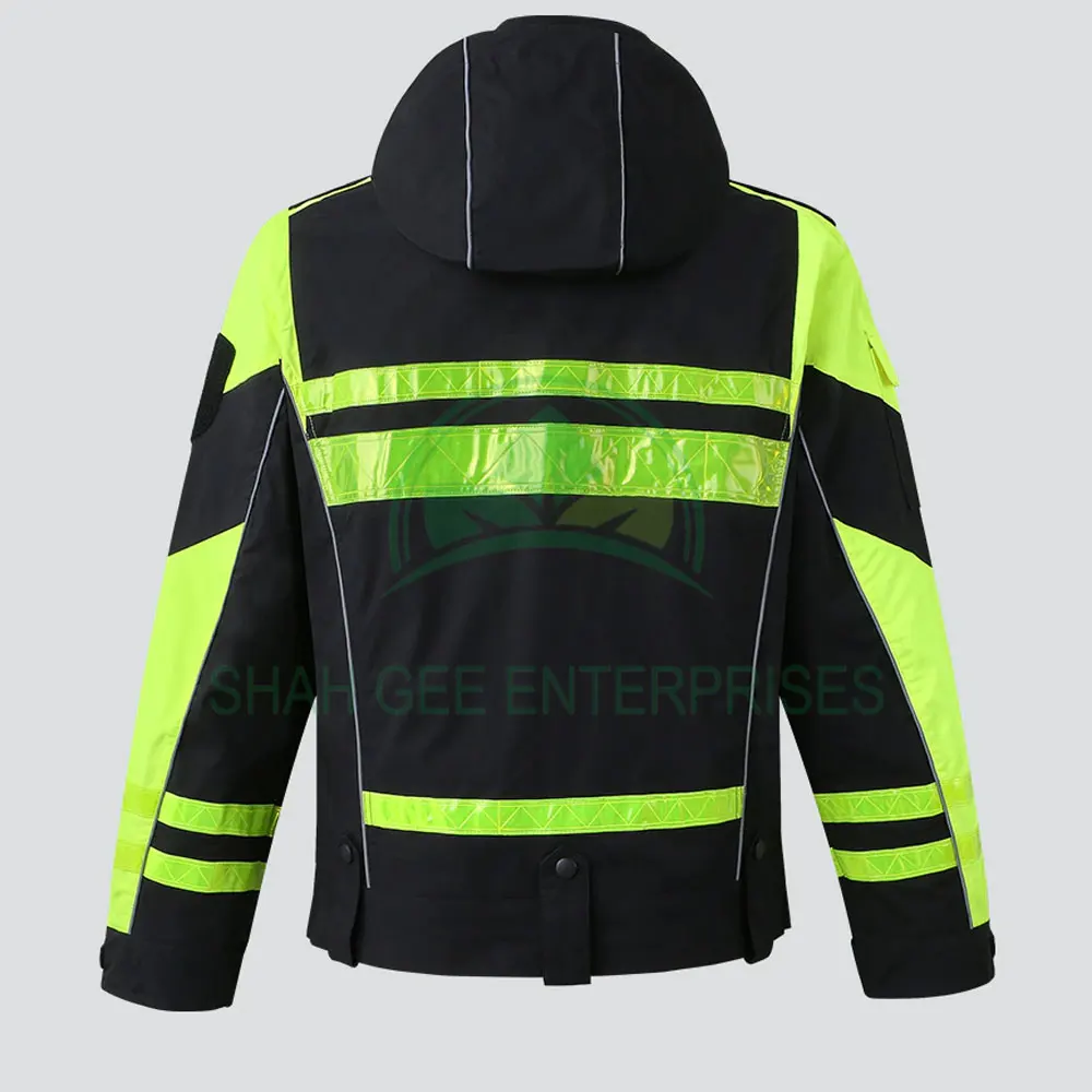 Men Adjustable Safety Jacket Security Visibility Reflective Safety ...