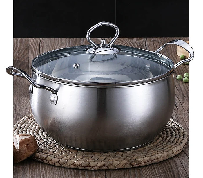 201 Whole Stainless Steel Luxury Soup Pot Binaural Soup Pot Three