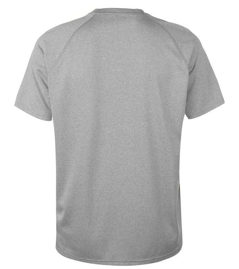 Men T-shirt 100 % Polyester Melange Material Side Gym Workout Short ...