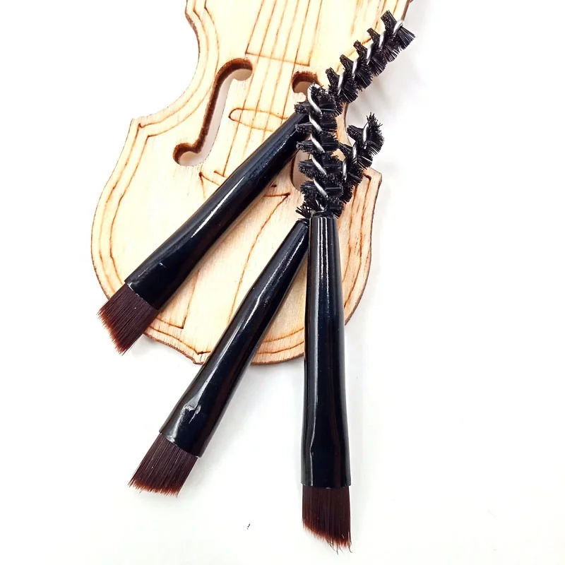 
Портативная мини-расческа для бровей с двойной головкой и косым спиральным наконечником, расческа для бровей, косметические инструменты для начинающих, веганская, черная, портативная 