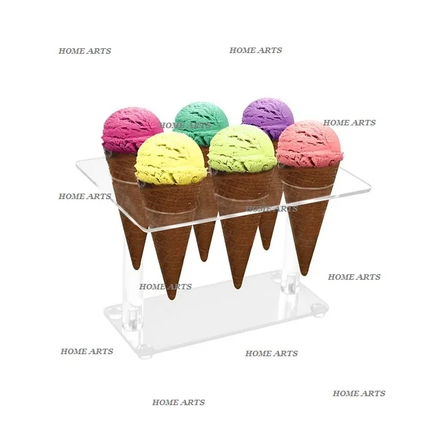 Wood And Iron Ice Cream Cone Holder/stand Marvelous Design Handmade