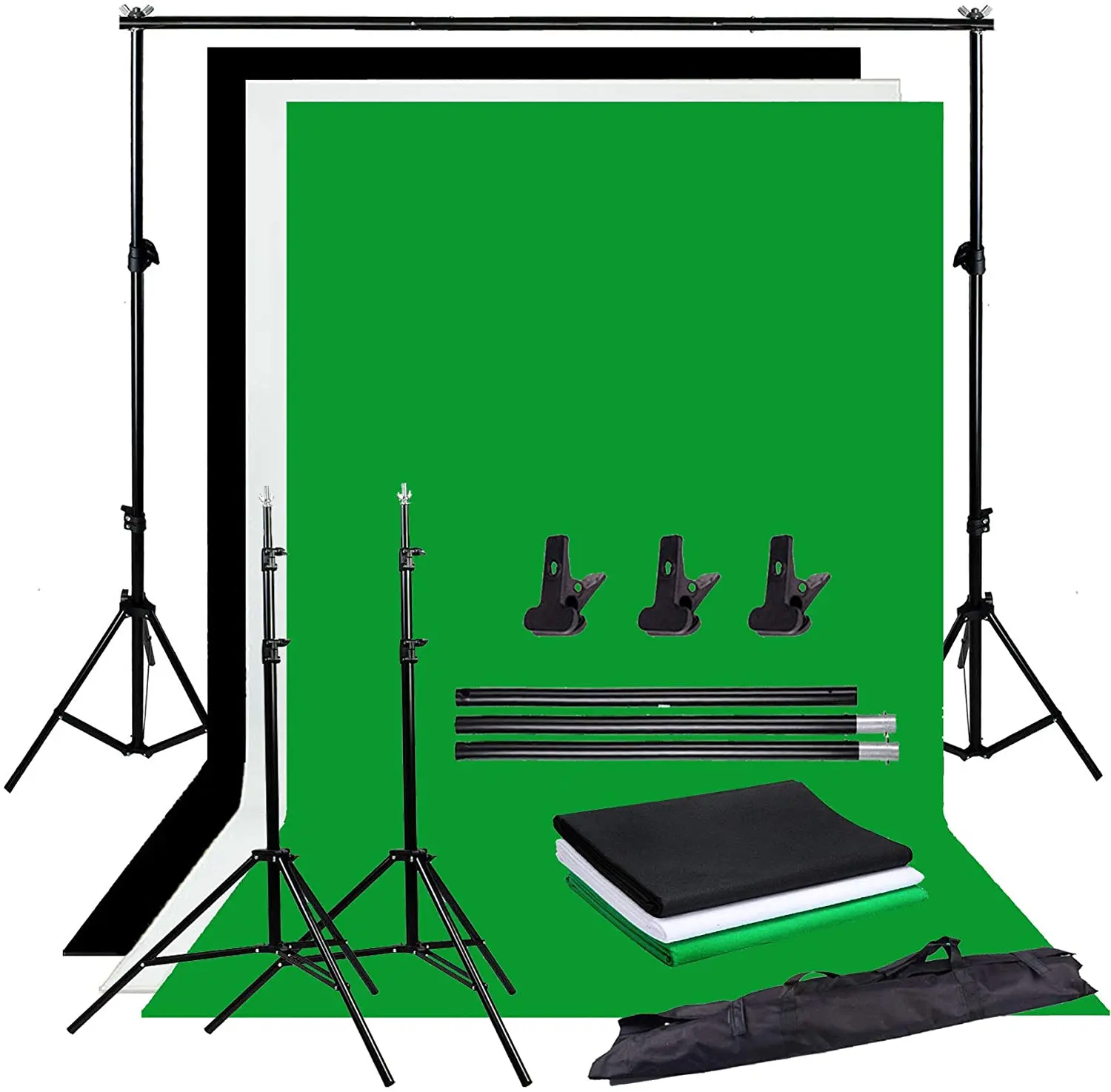 Photo Studio Adjustable Background Support Stand Kit   Black/white/green Background Screen - Buy Photo Studio Background Backdrop  Stand,Background Stand,Backdrop Support System Product on 