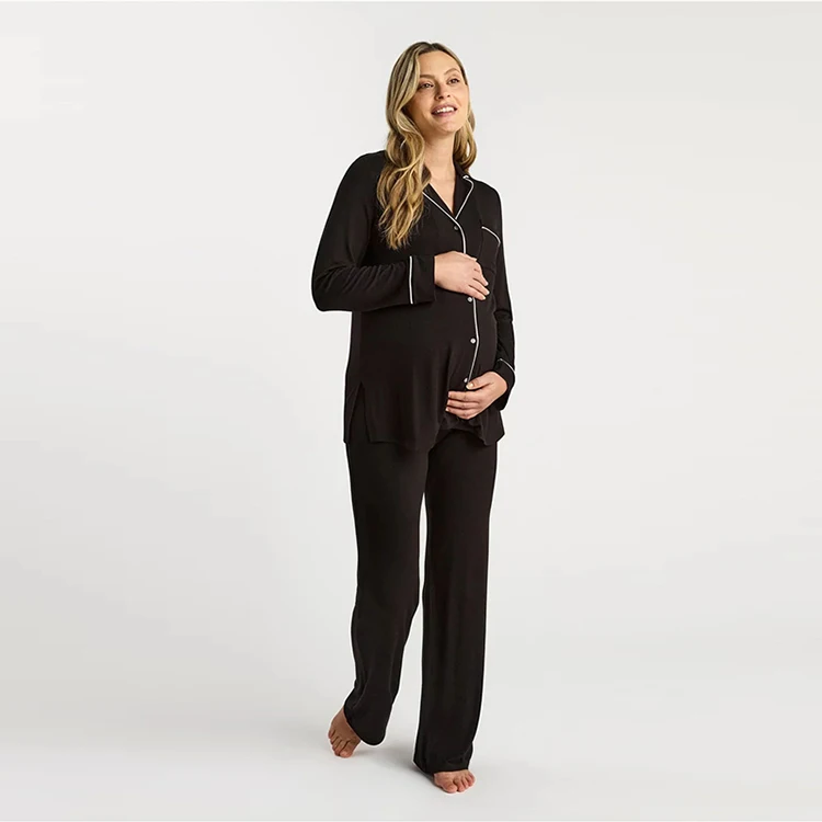 Organic Bamboo Pijama Maternidad Sustainable Breastfeeding Clothes Eco ...