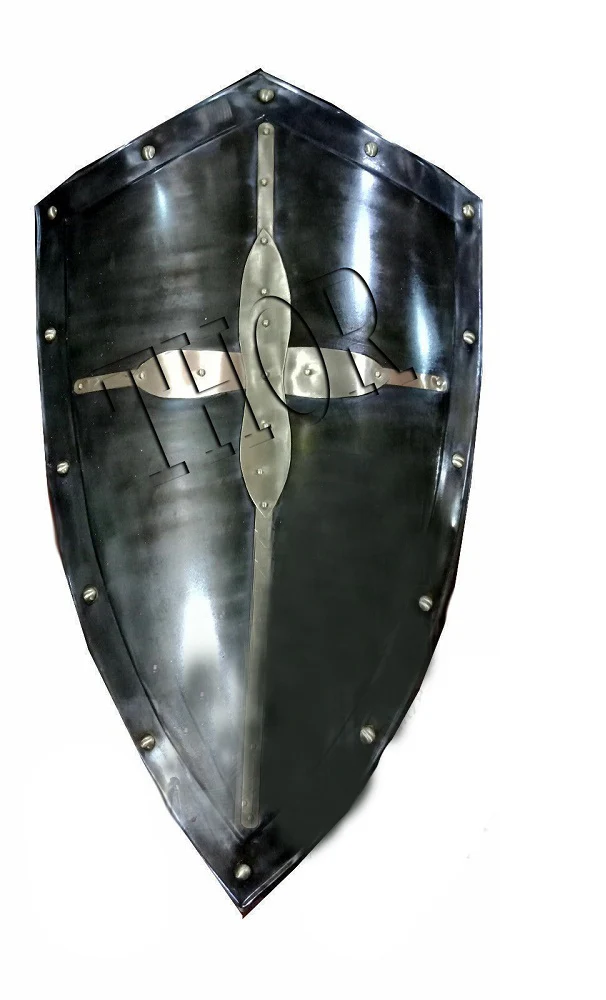 Medieval 18ga Steel Knight Shield Handcrafted Battle Armor Templar ...