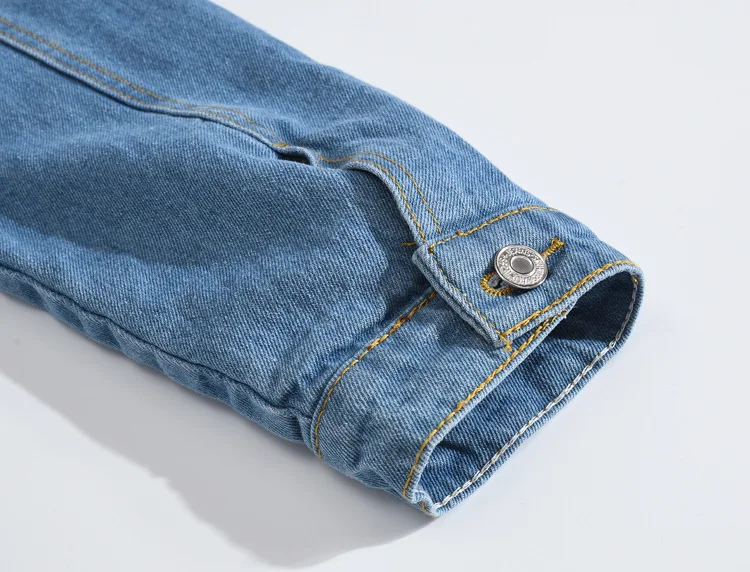 Fashion Classic Mens Denim Autumn Winter Casual Bomber Jacket Printed Nonwoven 2pcs_voghion.com