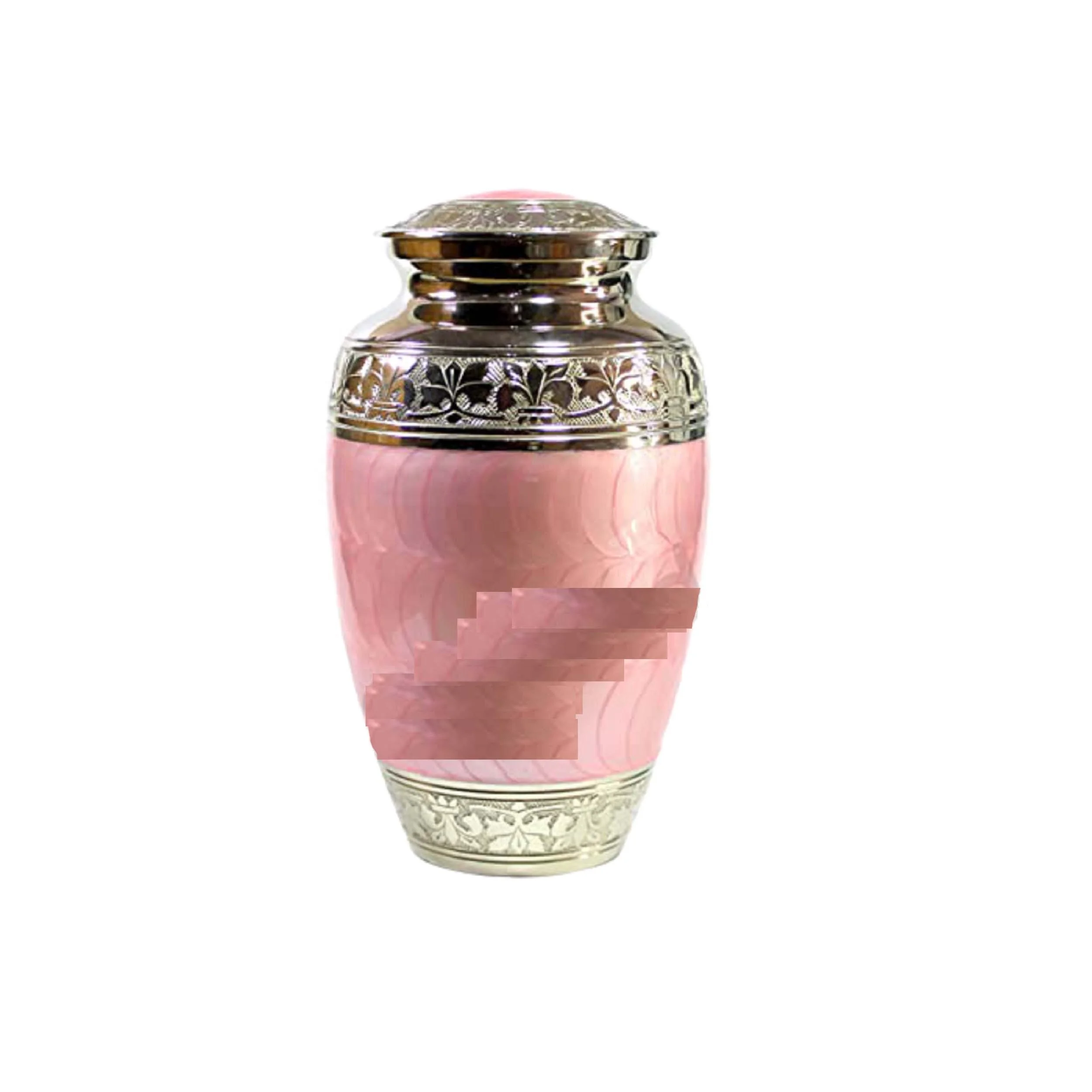 Funeral Cremation Urn Silver And Pink Color Fine Quality Traditional ...