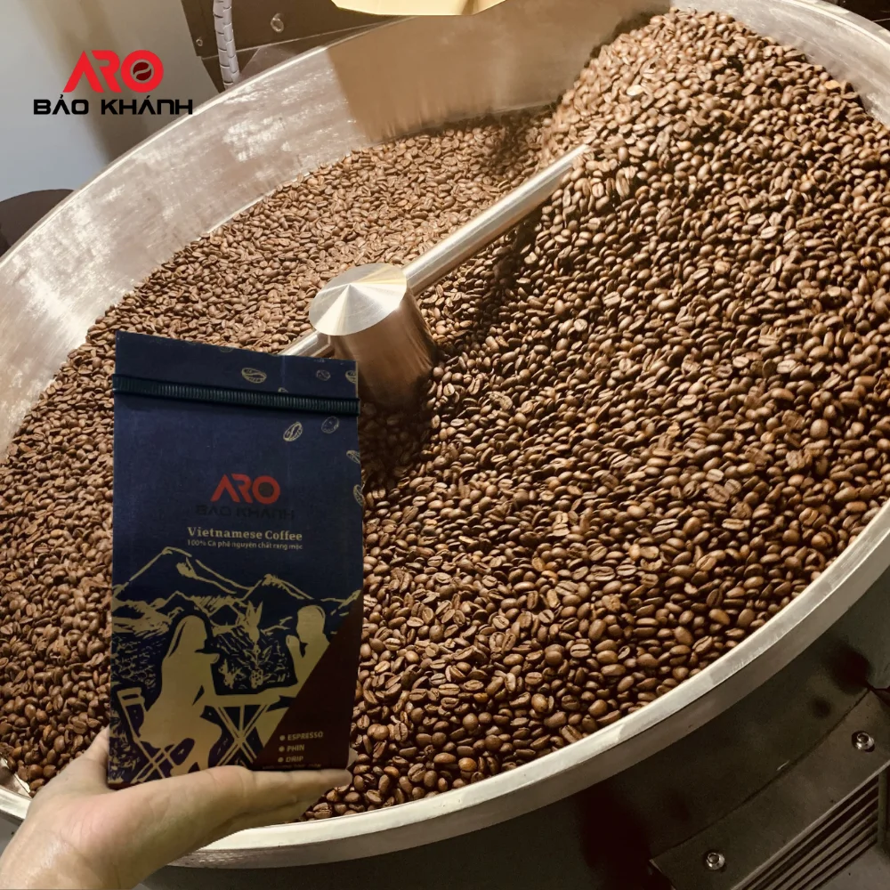 Whole Coffee Bean Arabica Blend Vietnam Aro Bao Khanh 0.25kg Oem Strong
