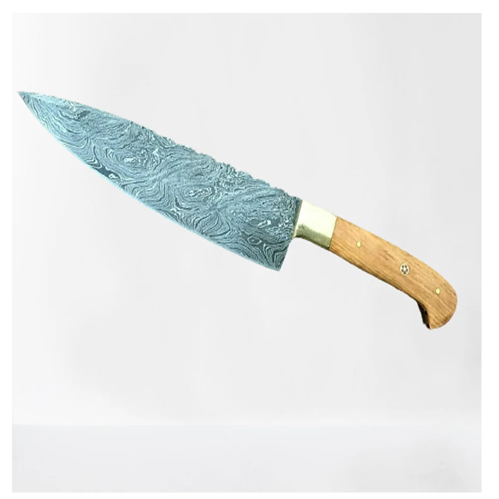 Beautiful Custom Handmade Damascus Steel Wood Handle Chef Knife Buy Chef Knife Handmade Chef Knife Fixed Blade Knife Product On Alibaba Com